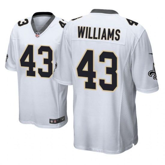 Men New Orleans Saints #43 Marcus Williams Nike White Game NFL Jersey